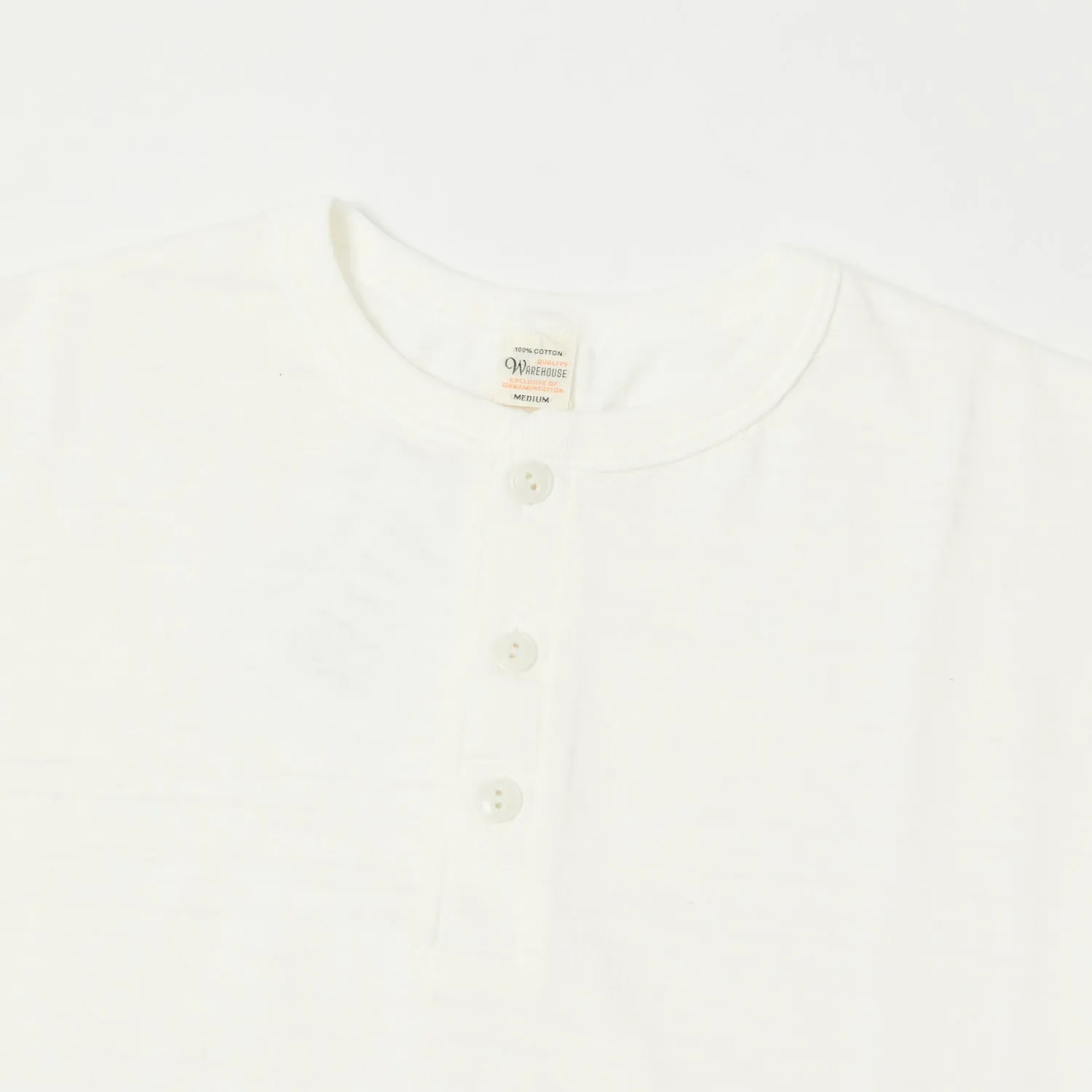 Warehouse & Co 5907 L/S Henley Tee - Off White