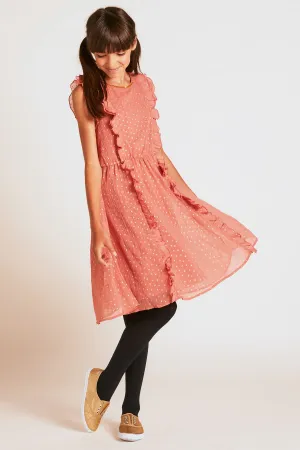 Wild & Gorgeous Danube Girls Dress - Dusty Pink (Size 2/3 left)
