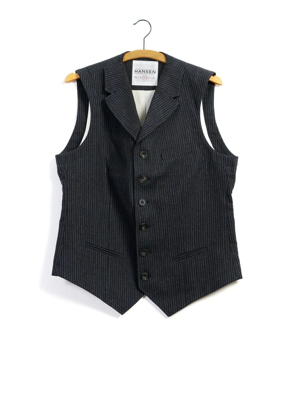 WILLIAM | High Lapel Waistcoat | Black Pin