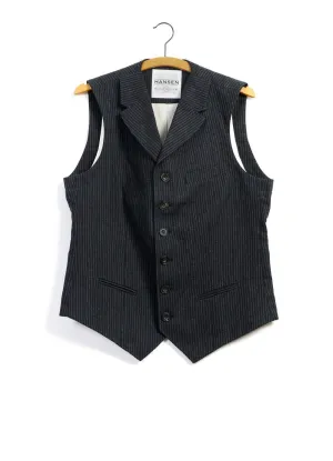 WILLIAM | High Lapel Waistcoat | Black Pin