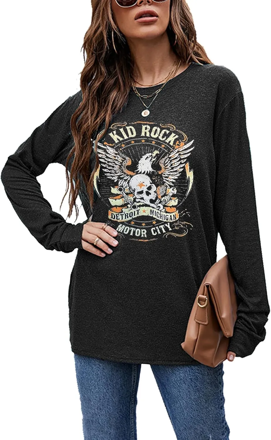 Womens T Shirts Nasaville Concert Country Music Shirt Rock Band Vintage Tee Summer Short Sleeve Graphic Tops