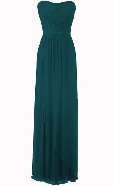 Wonderful Hunter Green Chiffon Ruffle Sweetheart Floor Length Empire Bridesmaid Dresses
