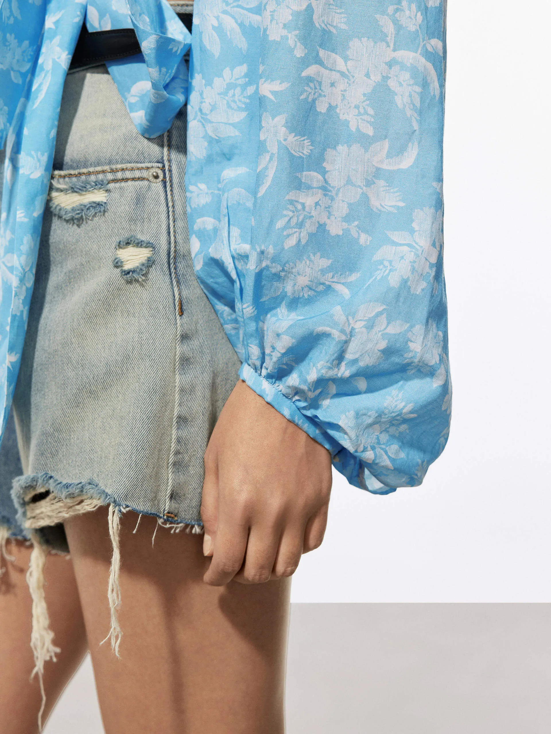 Wrap Cotton Silk Blouse