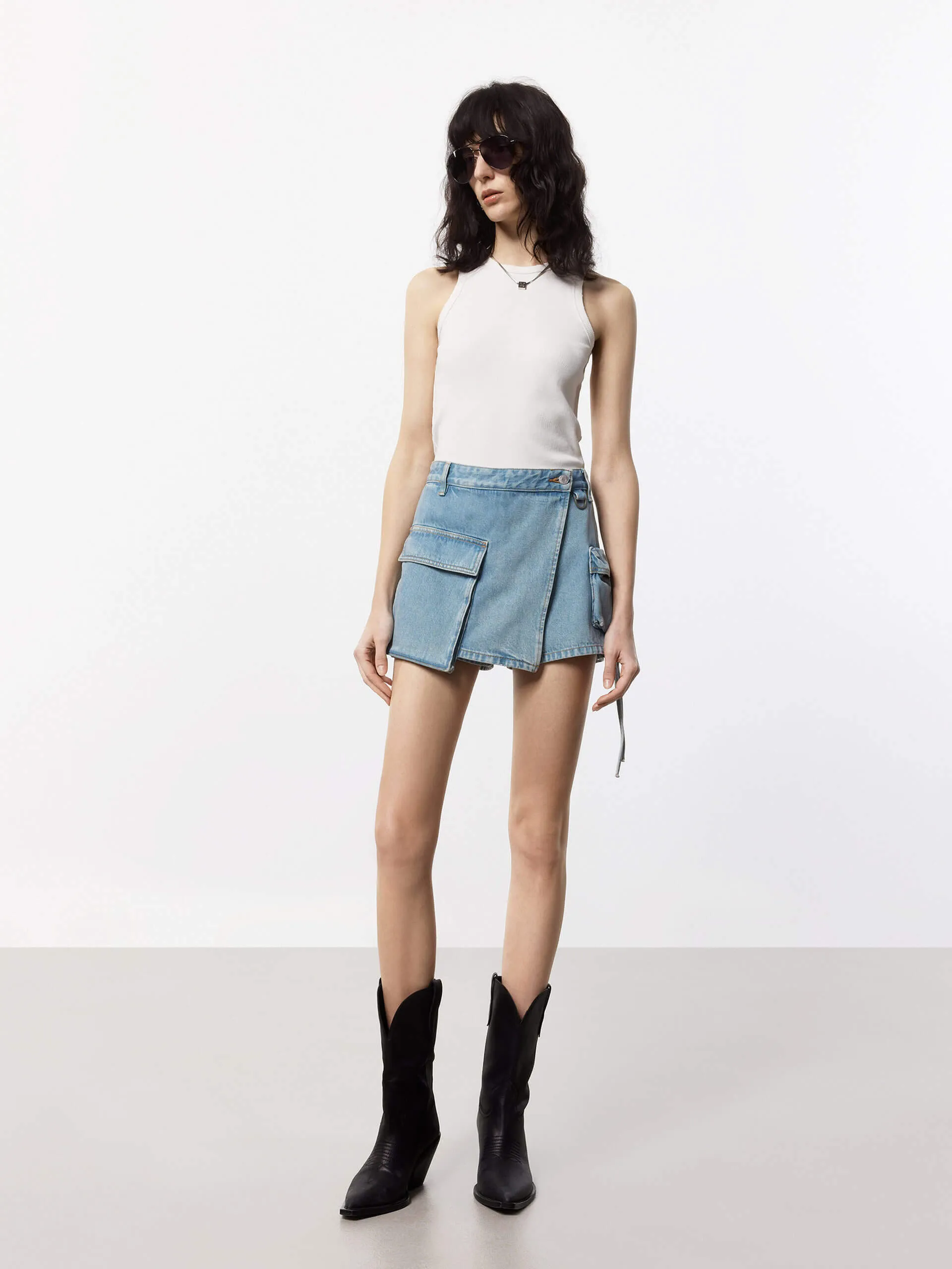 Wrap Detail Cargo Shorts
