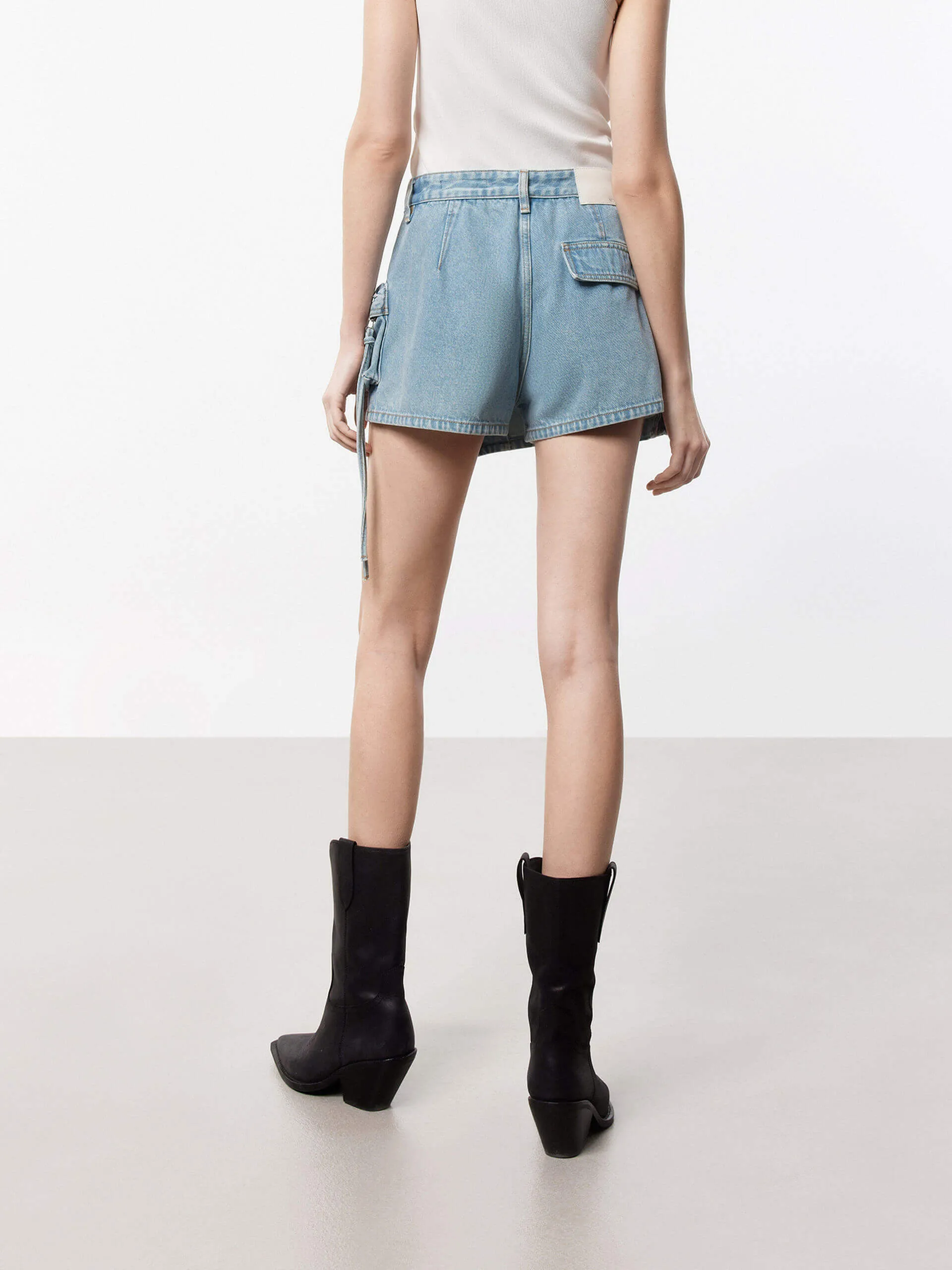 Wrap Detail Cargo Shorts