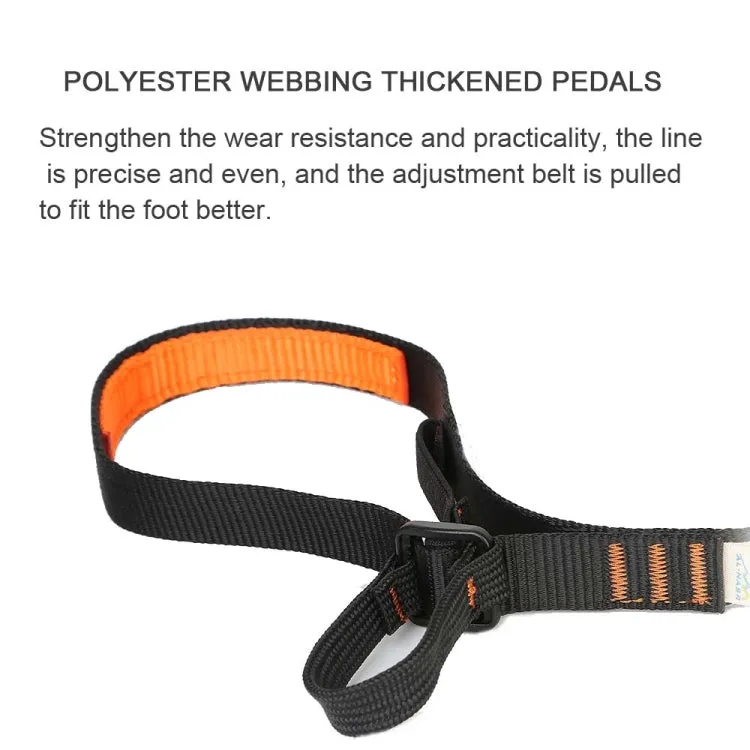 XINDA  Rock Climb Mountaineering Equipment Polyester Climbing Foot Padel Belt Ascending Device Band(Adjustable 80-133cm)