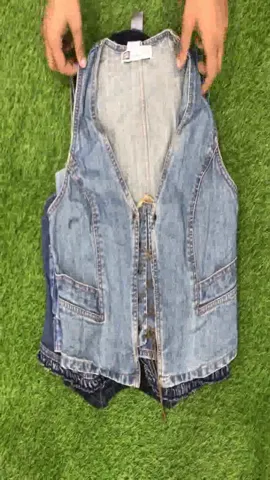 Y2K 2024 vintage Denim Waistcoat (DR-054)