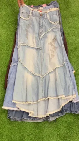 Y2k Denim Maxi Skirts (SR-095)