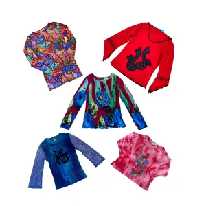 Y2K Graphic Tops , (RX-166)