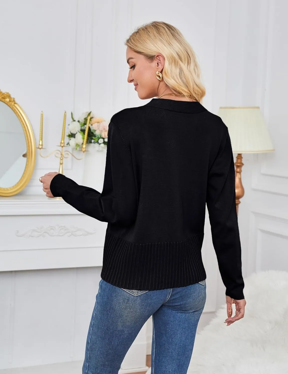 Yekaty Lightweight Cardigans for Women Summer Cropped Open Front Spring Cardigans Long Sleeve Jackets, S-2XL